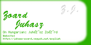 zoard juhasz business card